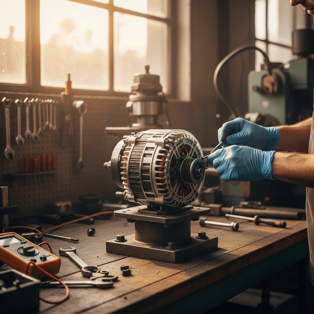Alternatore brushless con protezioni integrate